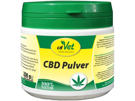 [90213473 1313595] cdVet Hunde-Nahrungsergänzung CBD Pulver, 250 g