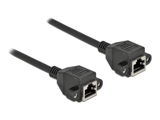 [90213513 1278964] Delock Patchkabel Verlängerungskabel Cat 6A, S/FTP, 2 m, Schwarz