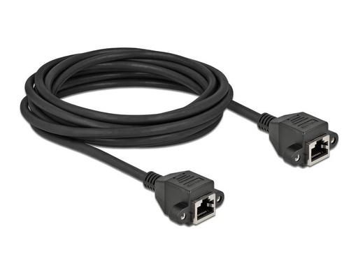 [90213730 1278961] Delock Patchkabel Verlängerungskabel Cat 6A, S/FTP, 5 m, Schwarz