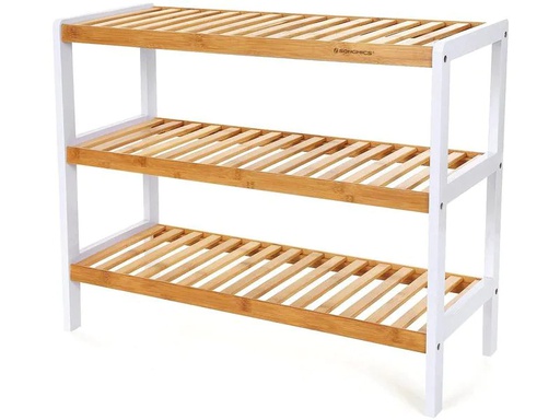 [90213750 1309934] Songmics Schuhorganizer aus Bambus, Nature/Weiss