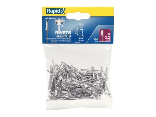[90003365 870262] Rapid Blindnieten Standard Ø 3.2 x 8 mm