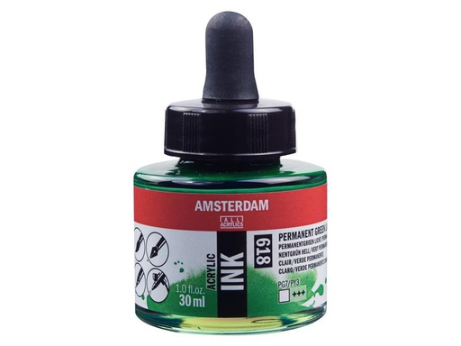 [90213799 1317694] Amsterdam Acryltinte 618 Hellgrün Transparent, 30 ml 30 ml, Grün