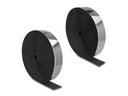 Delock Klettband 25m x 50mm Strapazierfähig Schwarz
