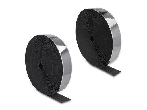 [90213859 1320796] Delock Klettband 25m x 50mm Strapazierfähig Schwarz