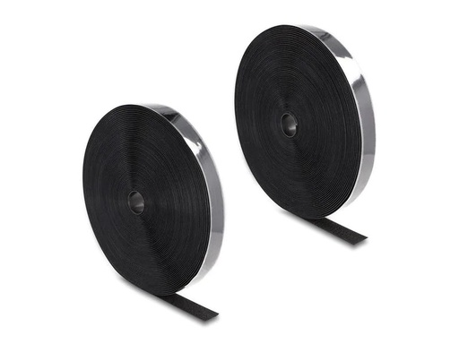 [90213926 1320797] Delock Klettband 25m x 25mm Strapazierfähig Schwarz