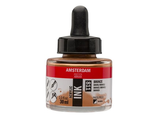 [90213929 1317673] Amsterdam Acryltinte 811 Bronze halbdeckend, 30 ml 30 ml, Bronze