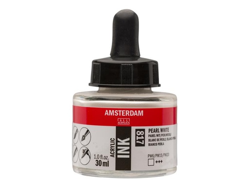 [90213952 1317661] Amsterdam Acryltinte 817 Perlweiss transparent, 30 ml 30 ml, Perlweiss