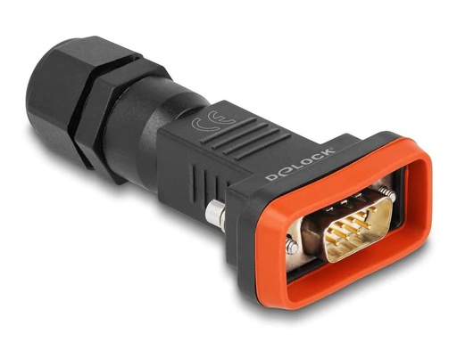 [90213954 1320764] Delock Adapter D-Sub HD 9 Pin Stecker mit Gehäuse IP67 wasserfest