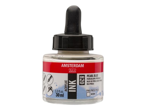 [90213968 1317664] Amsterdam Acryltinte 820 Perlblau transparent, 30 ml 30 ml, Perlblau