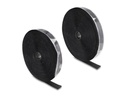 Delock Klettband 15m x 25mm Strapazierfähig Schwarz