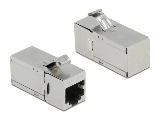 [90214009 1320759] Delock Keystone-Modul RJ45 - RJ45 Buchse, Cat.6A 90 Grad gewinkelt