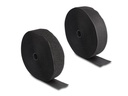 Delock Klettband 15m x 50mm Strapazierfähig Schwarz