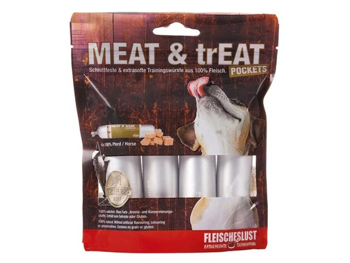 [90214068 1304406] Fleischeslust Leckerli Meat &amp; Treat Pockets Pferd, 4 x 40 g