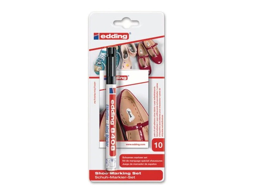 [90034095 612787] edding Textilmarker 8408 Set für Schuhe Schwarz