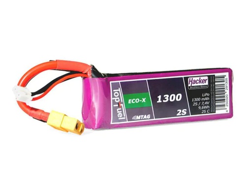 [90034136 1017036] Hacker RC-Akku LiPo 1300 mAh 7.4 V 25C TopFuel ECO-X MTAG