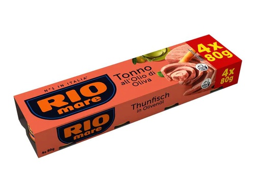 [90034195 1018396] RIO mare Dose Thunfisch in Olivenöl 4 x 80 g