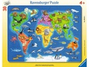 Ravensburger Puzzle Weltkarte mit Tieren