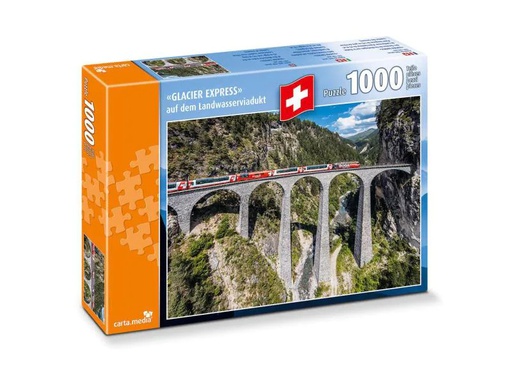 [90034221 1018143] Carta.Media Puzzle Glacier Express auf Landwasserviadukt