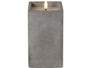 Star Trading LED-Kerze Flamme Cem, 9 x 9 x 16.5 cm, Grau