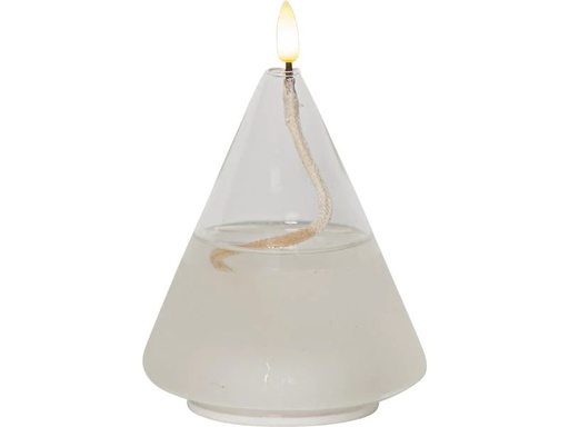 [90214985 1311363] Star Trading LED-Kerze Flamme Float, Ø 11 x 15.5 cm, Transparent