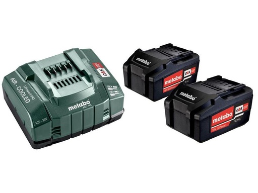 [90215170 1321069] Metabo Akku und Ladegerät Basis-Set 2 x 5.2 Ah