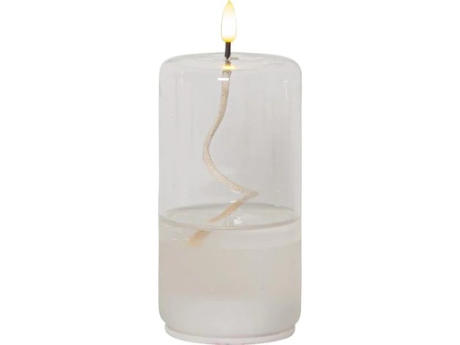 [90215305 1311362] Star Trading LED-Kerze Flamme Float, Ø 8 x 17.5 cm, Transparent