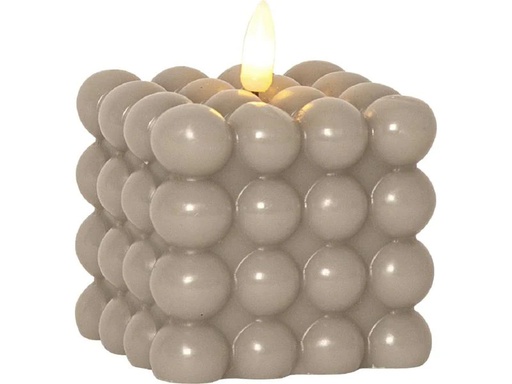 [90215417 1311375] Star Trading LED-Kerze Flamme Dot, 7.5 x 7.5 x 9.5 cm, Beige