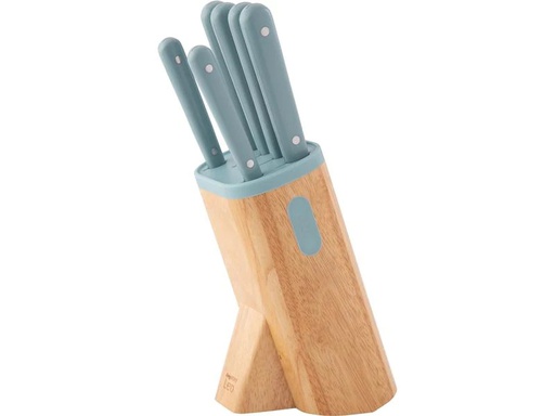 [90215453 1314388] BergHOFF Messerblock-Set mit Messer Leo Slate 7-teilig, Grün