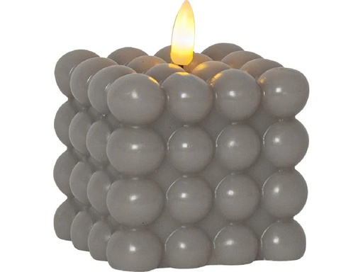 [90215482 1311376] Star Trading LED-Kerze Flamme Dot, 7.5 x 7.5 x 9.5 cm, Grau