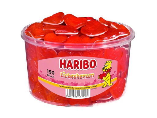[90215542 1322596] Haribo Gummibonbons Liebes-Herzen 150 Stück