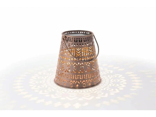 [90215568 1317508] STT Laterne Solar Antic Boho, Ø 15 x 16 cm, Braun