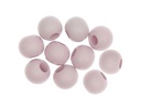 Rico Design Holzperlen Makramee Rosa, 10 Stück