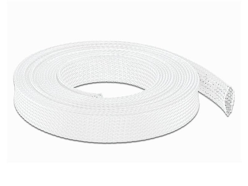 [90215615 1300232] Delock Geflechtschlauch dehnbar 10 m x 19 mm Weiss