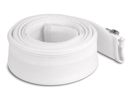 [90215622 1300221] Delock Geflechtschlauch mit Reissverschluss 2 m x 50 mm Weiss