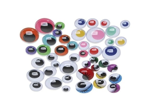 [90215706 1271996] Creativ Company Wackelaugen  500 Stück, 9.5 - 19 mm