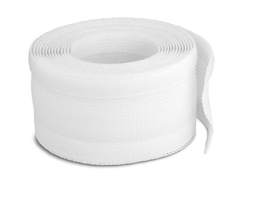 [90215718 1300227] Delock Geflechtschlauch mit Klettverschluss 5 m x 32 mm Weiss