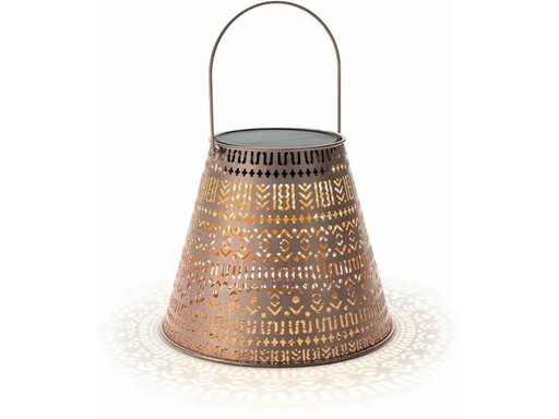 [90215722 1317507] STT Laterne Solar Antic Boho, Ø 26 x 21 cm, Braun