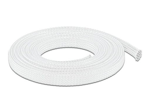 [90215759 1300233] Delock Geflechtschlauch dehnbar 10 m x 12 mm Weiss