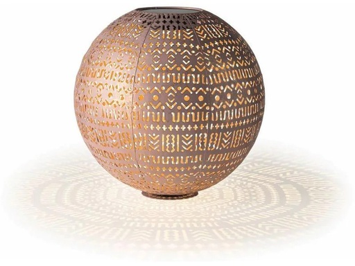 [90215786 1317503] STT Laterne Solar Antic Ball Boho, Ø 40 cm, Braun