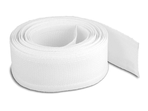 [90215840 1300228] Delock Geflechtschlauch mit Klettverschluss 5 m x 19 mm Weiss