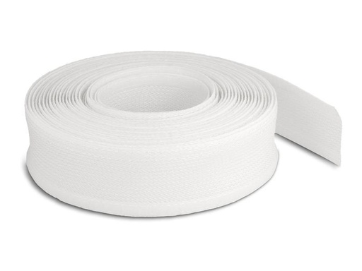 [90215852 1300230] Delock Geflechtschlauch mit Klettverschluss 10 m x 19 mm Weiss