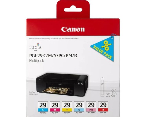 [90215887 1317980] Canon PGI-29 Multipack CMY, PC, PM, R