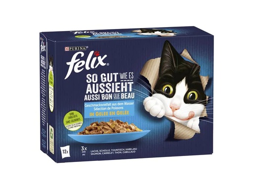 [90215923 1303984] Felix Nassfutter AGAIL Fisch Auswahl, 12 x 85 g