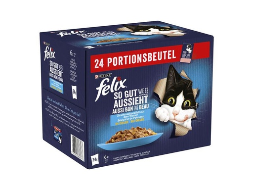[90215931 1303987] Felix Nassfutter AGAIL Fisch Auswahl, 24 x 85 g