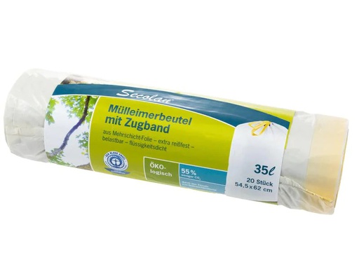 [90215973 1320512] Haushaltsware Müllbeutel pRolle 35 l, 20 Stück, Weiss