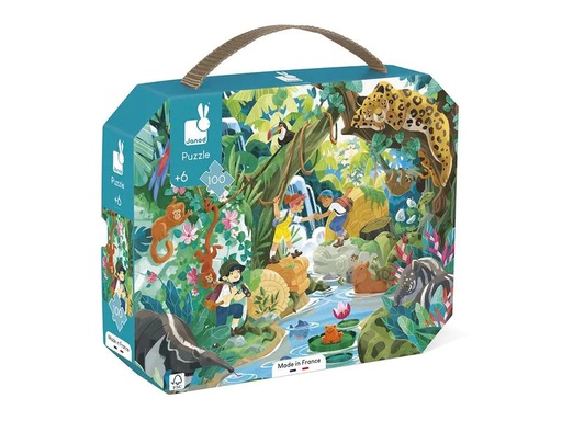 [90215990 1321308] Janod Puzzle Urwald-Abenteuer Inca 100 Teile