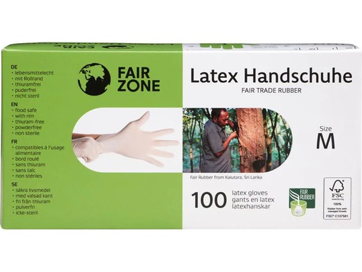 [90215997 1165004] Fair Zone Einweghandschuh Latex M 100 Stück