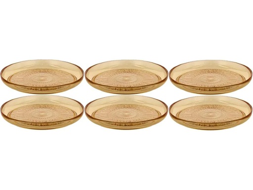 [90216043 1332049] Bitz Frühstücks- &amp; Dessertteller Kusintha Ø 25 cm, 6 Stück, Amber