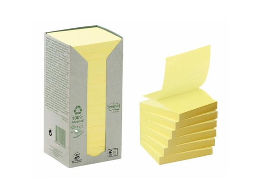 [90034429 1125979] Post-it Notizzettel Recycling Z-Notes 7.6 cm x 7.6 cm Gelb
