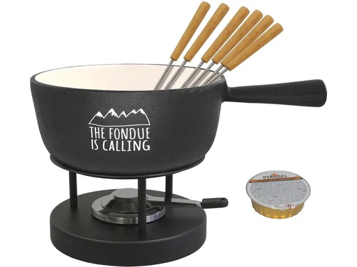 [90216315 1292165] Heidi Cheese Line Käsefondue-Set The Fondue is calling 9 Teile, Schwarz